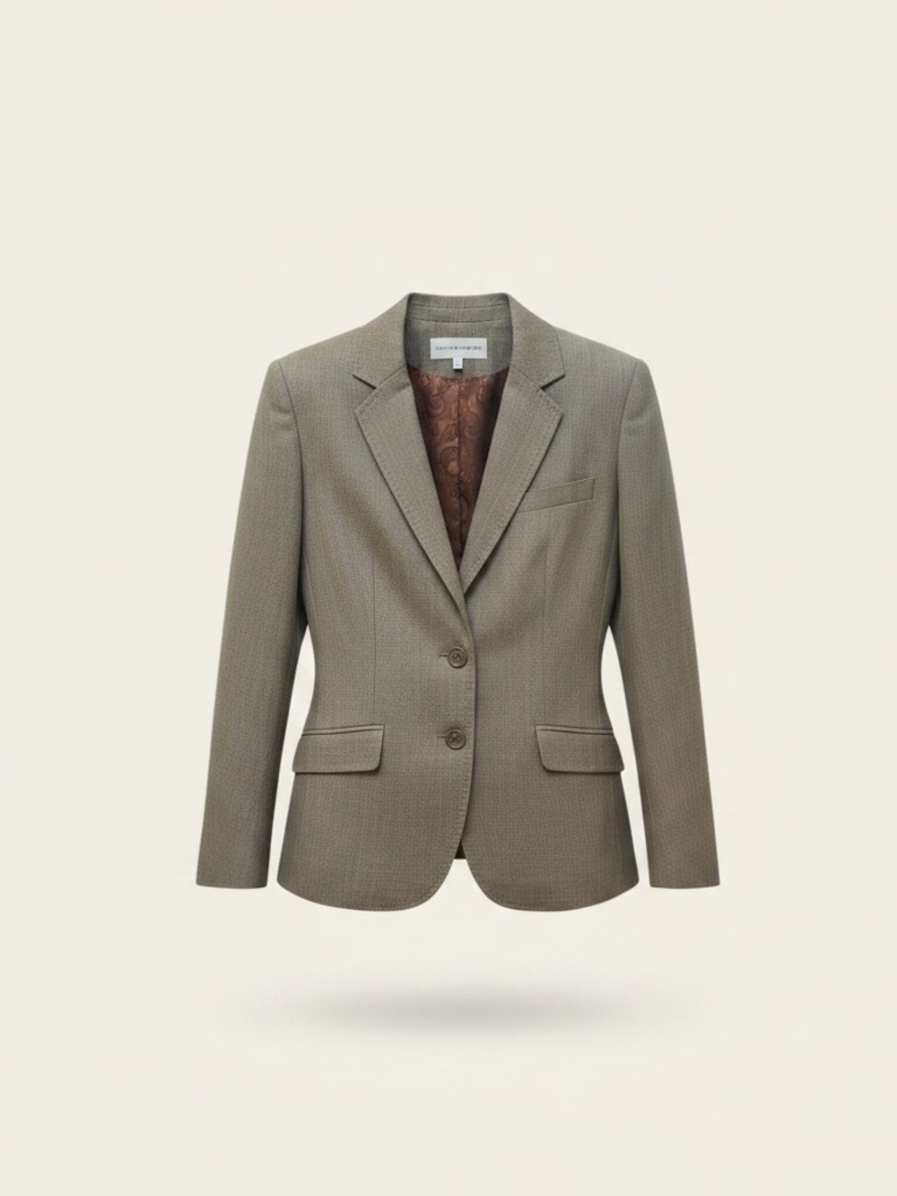 Jones New York Olive Blazer with Subtle Taupe Tone